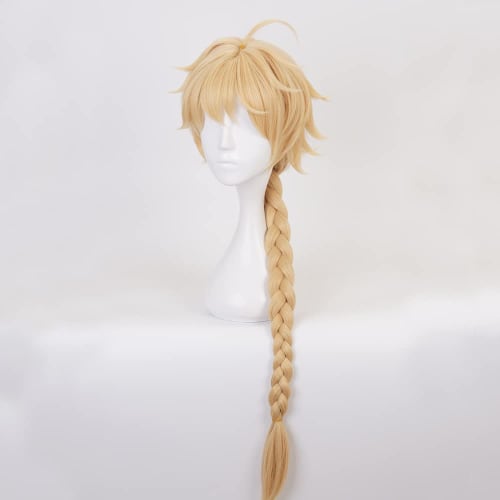 Genshin Impact Traveler Sky Wig Cosplay Accessories with Mesh Net Heat-Resistant Wig for Photography, Events, Halloween, and More