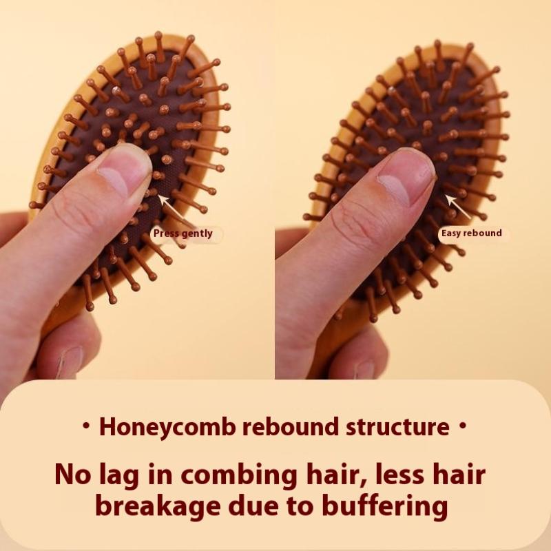 Air Cushion Comb Scalp Therapy Massage Comb Scalp Head Caring Natural Garapa Wooden Double-Sided Scraping Body Beautify Massager