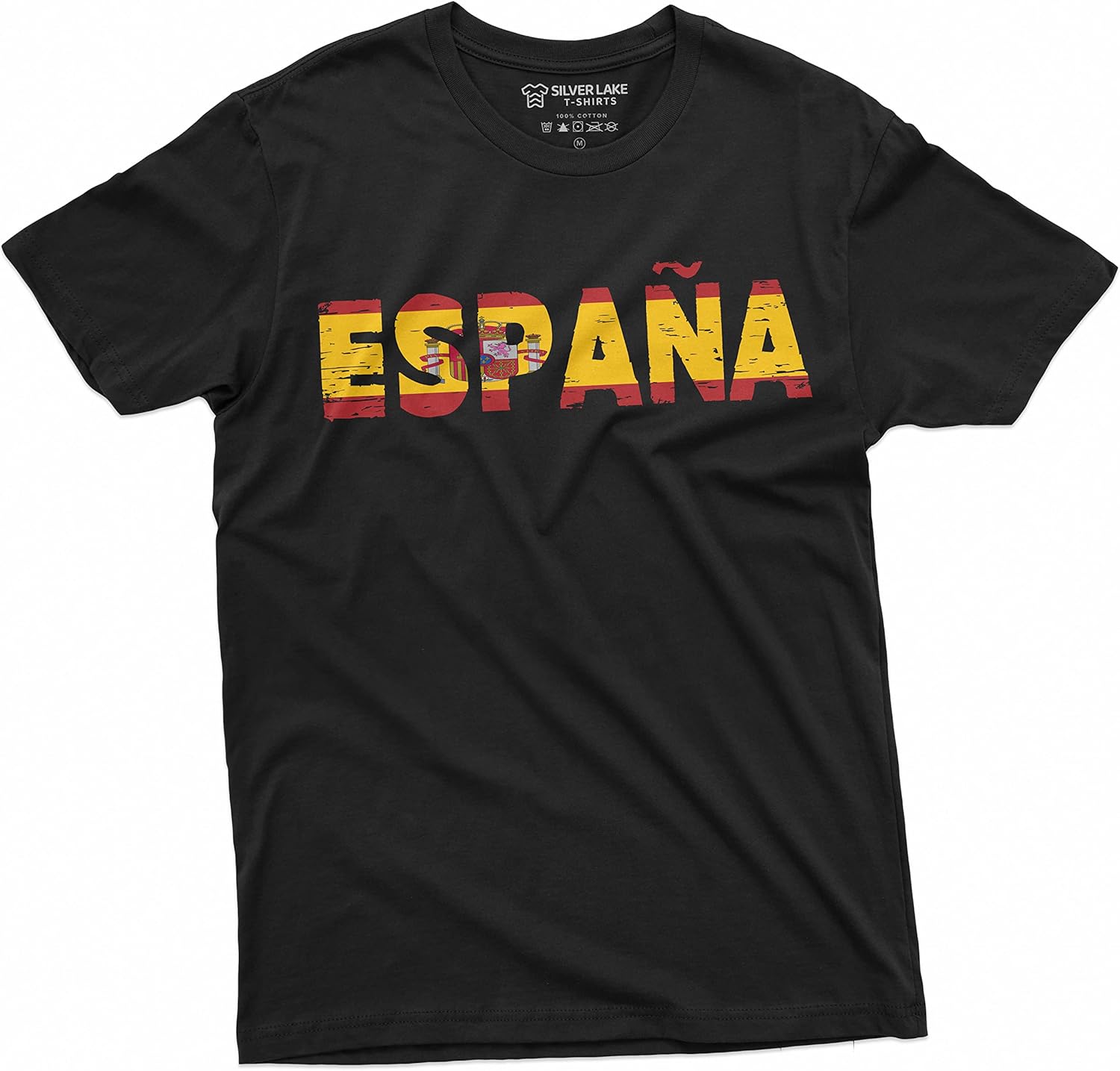 Spain T-Shirt Espa?a Tee Football Soccer Teeshirt Spanish Flag Patriotic National Espana Tee S