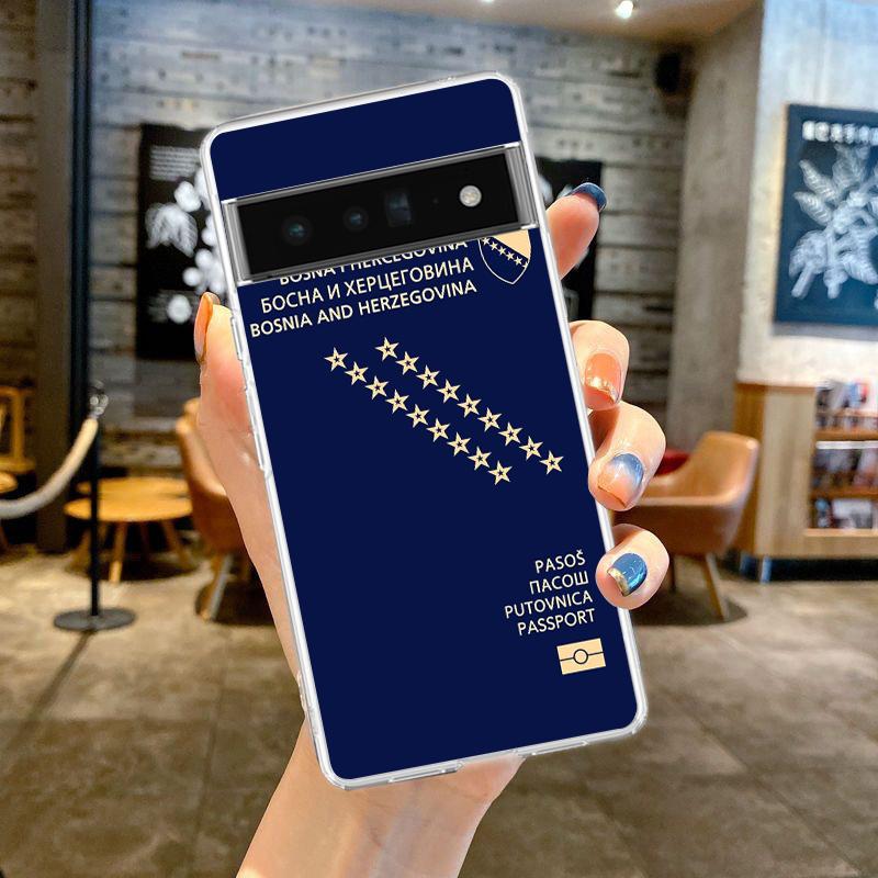 

Bosnia and Herzegovina Passport Phone Case For Google Pixel 9 Pro XL 8 7 6 Pro 8A 7A 6A 5 4 5A 4A 3A XL 5G Soft TPU Clear Cover Pixel 3A