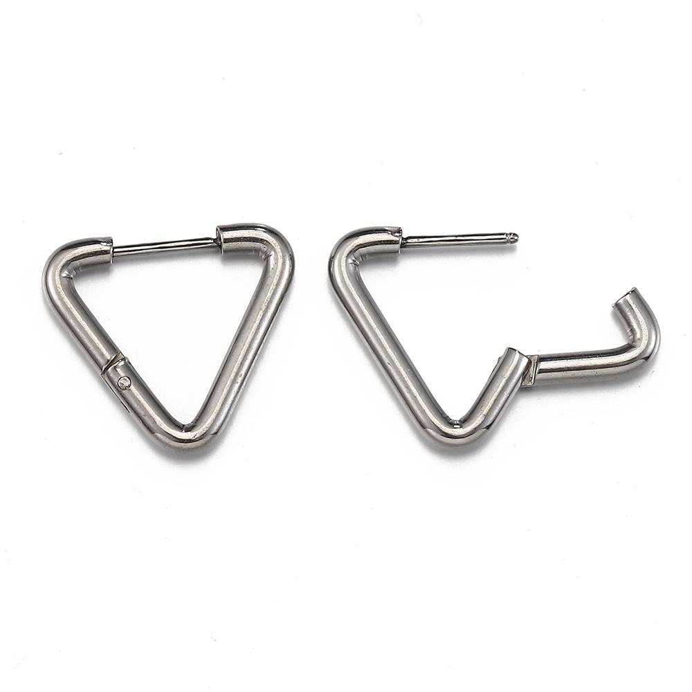10 Stück Edelstahl Dickdraht Creolen Ohrringe Damen Herren Punk Hiphop Huggie Piercing Schmuckherstellung DIY Goldfarbe Accessoire