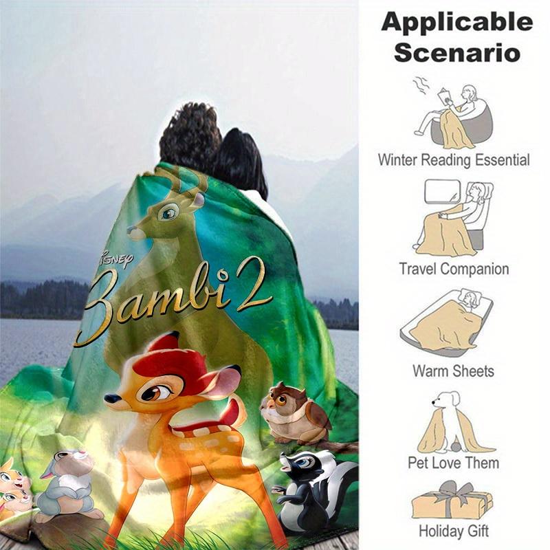 1 pezzo, Coperta Decorativa per la Casa Disney Bambi 2 Perfetta per Divano, Letto, Viaggio, Campeggio, Auto