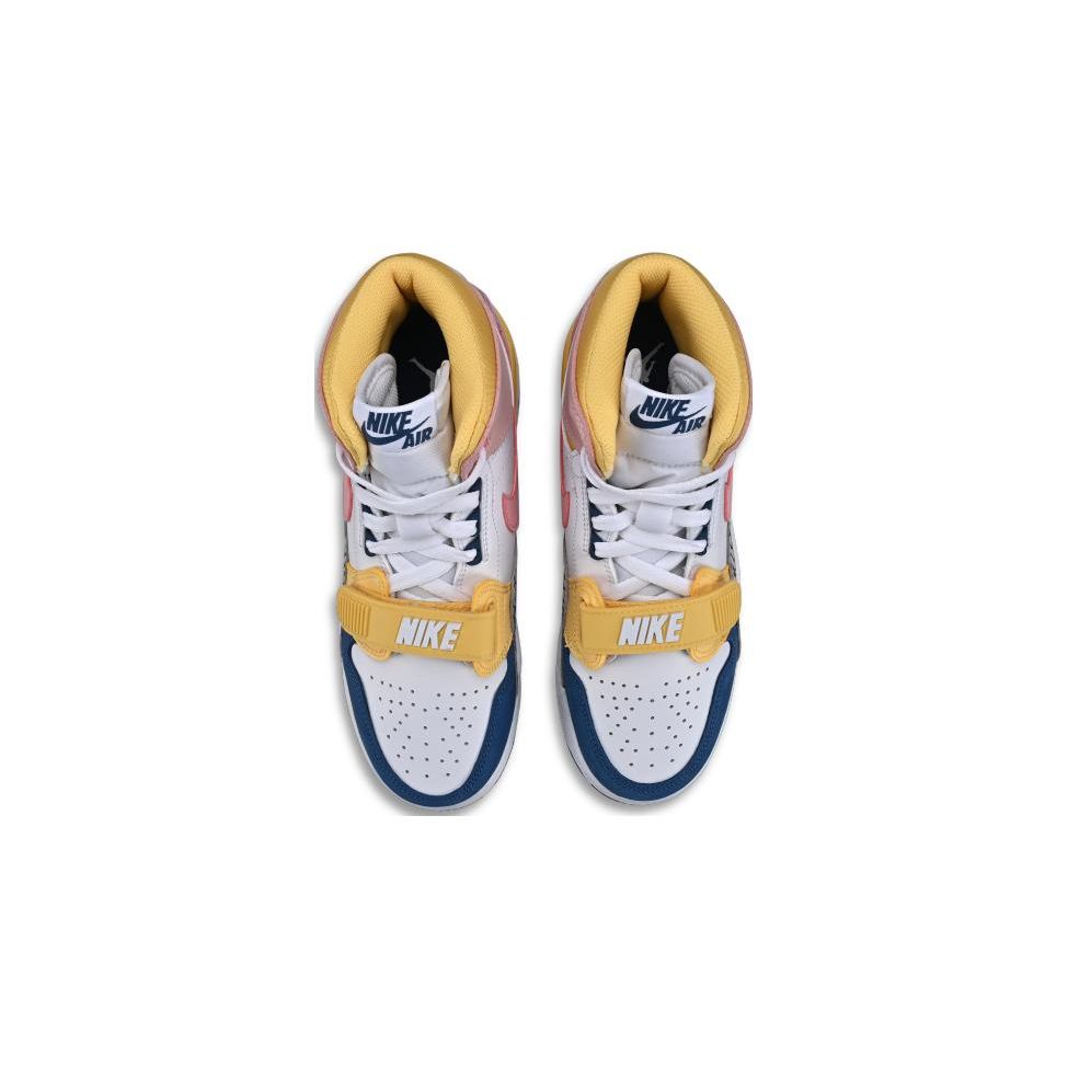 Air Jordan Legacy 312 GS White Coral French Blue Kids Sneakers Coral-Pink Brilliant-Topaz Sakura-Pink FD9909-161