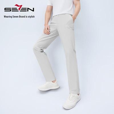 Qipai Men's 7A Anti-Bacterial High-Stretch Knit Casual Pants