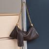 Genuine Leather Shoulder Bag Niche Design Tassel Chain Underarm Bag Women's Bag Crossbody Bag Fashion Soft Top-Grain Cowhide