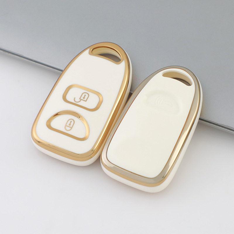 Gold Edged Car Key Case for New Kia Models