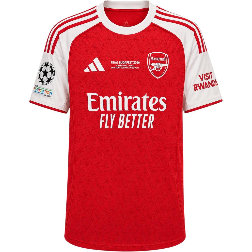 adidas Camiseta Local Arsenal 25/26 Mejor Escarlata/Blanco Tops para Hombre Rojo JI9517