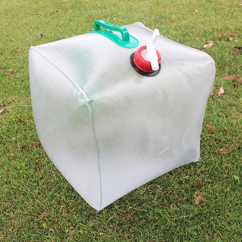 Zewnętrzny 20L składany worek na wodę Duża pojemność przenośny pojemnik na wodę Czajnik plastikowe wiadro Sprzęt kempingowy