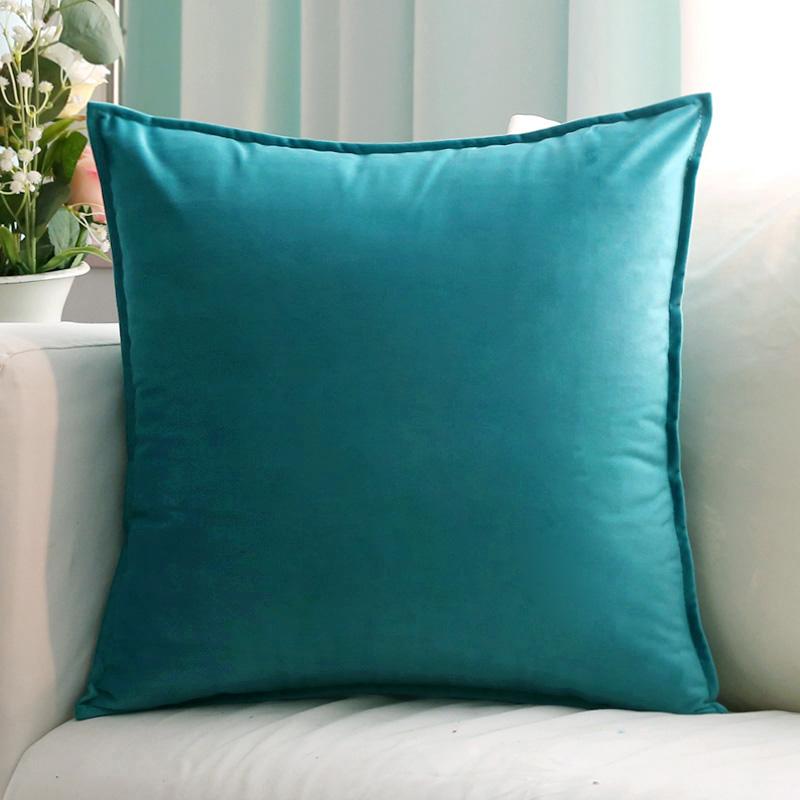 Velvet Cushion Cover Solid Color Square Pillow Covers for Home Living Room Sofa Decorative Headboard Pillowcase 50x50cm/60x60cm