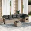 VidaXL Garden Lounge Set with Cushions 7 Pcs, Patio Sofas, Patio Furniture Set, Outdoor Furniture, Grey 3220201