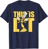 Fashion Funny Beauty and The Beast Lumiere This Is Lit Casual T-Shirt Unisex