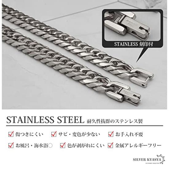 Naszyjnik z podwójnym cięciem Kihei Cudowny Medalik Srebrny Srebrny Wisiorek HIPHOP Seria B 50cm 60cm Ekskluzywne PUDEŁKO w zestawie [srebrny KYASYA] 6-stronny