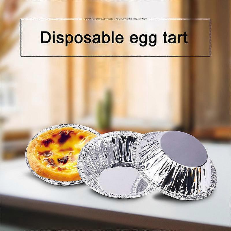 250 Pcs Disposable Egg Tart Holder Mold Aluminum Foil Cake Cookie Kitchen Baking Tool