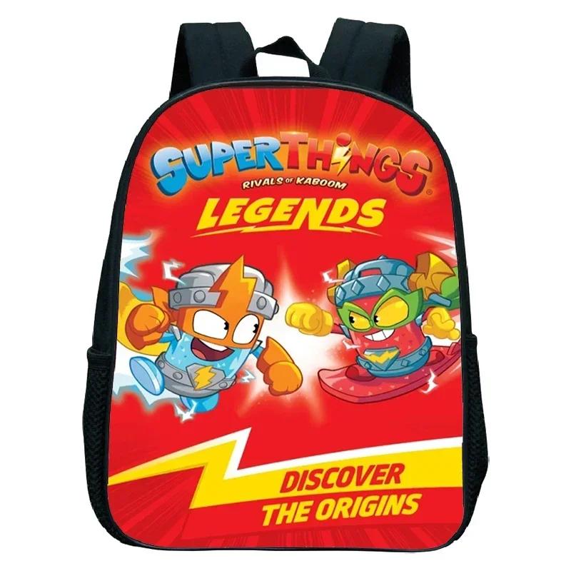 SuperThings Rucksack Kleinkind Cartoon Schultasche Jungen Mädchen Kindergarten Tasche Wasserdicht Kinder Buchtasche 12 Zoll