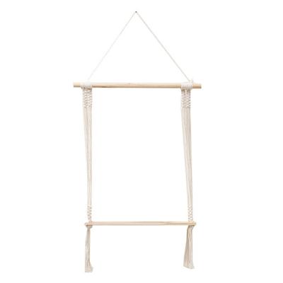 Practical Wood Rod Rack Contemporary Wood Display Shelf Wall Hangings Shelf Wall Plant Shelf for Small Items Display