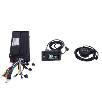 Electric Motor Controller Kit 40A Controller LCD GD02 Color Display with 130X Thumb Throttle for 36V 48V 52V 1500W