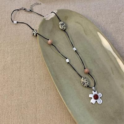 Women's Bohemian Vintage Beaded Flower String Necklace