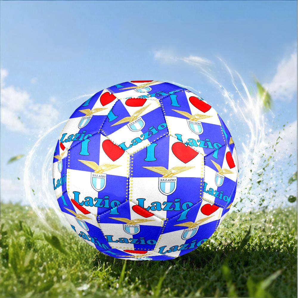 Lazio Football Club Emblem Size 5 Soccer Ball,Indoor/Outdoor Suitable for Training Matches Tournaments Practice Games Perfect Gift for Fan