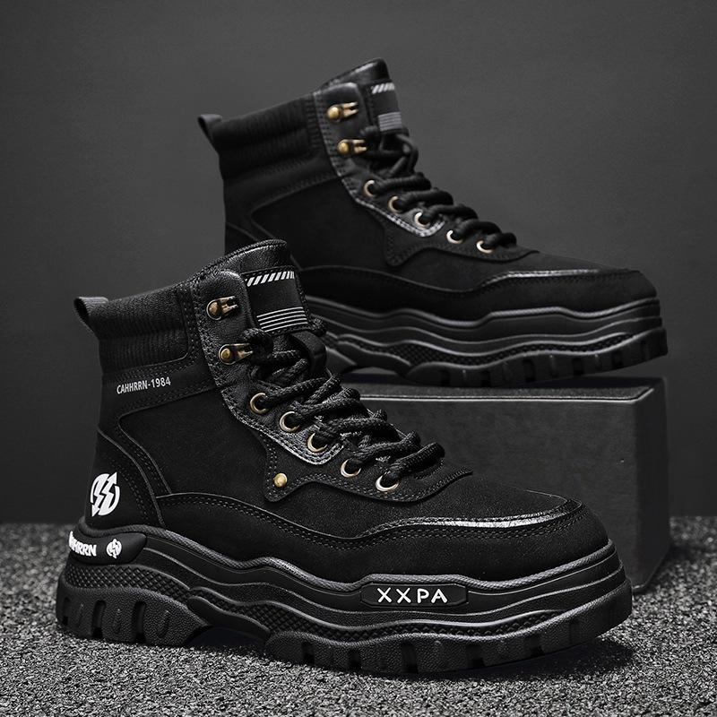 

Outdoor Martin boots men s 2024 new autumn and winter high-top locomotive men s shoes casual tooling rhubarb boots men s 39