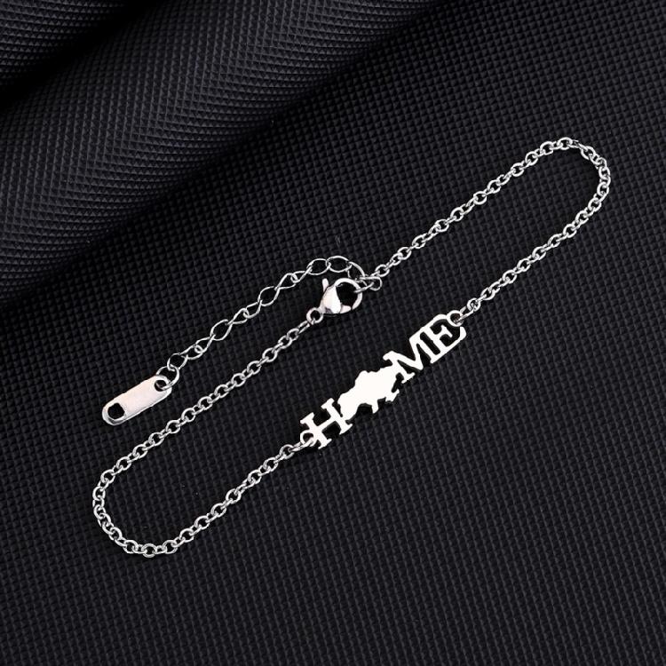 Stainless Steel Pendant Bracelets Ukraine Bangles Ukraine Map Pendant Bracelets