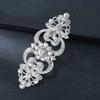 Crystal Flower Brooches for Women Luxury Silver Color Banquet Wedding Clothing Pin Female Gift
