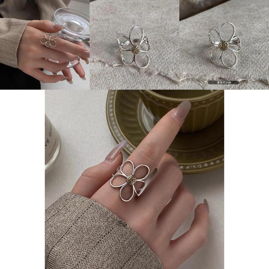 Unique Vintage Inspired Daisy Flower Design Adjustable Copper Ring For Women Fashion