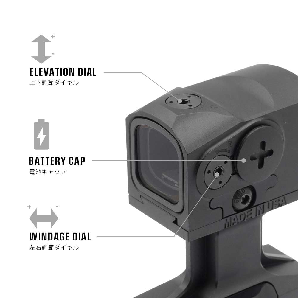 Ryohin Buhin Evolution Gear ACRO P-1 Replica Dot Sight (Glock Mount & 1.93" Mount for 20mm Rail) Micro Red Dot Sight for Handguns