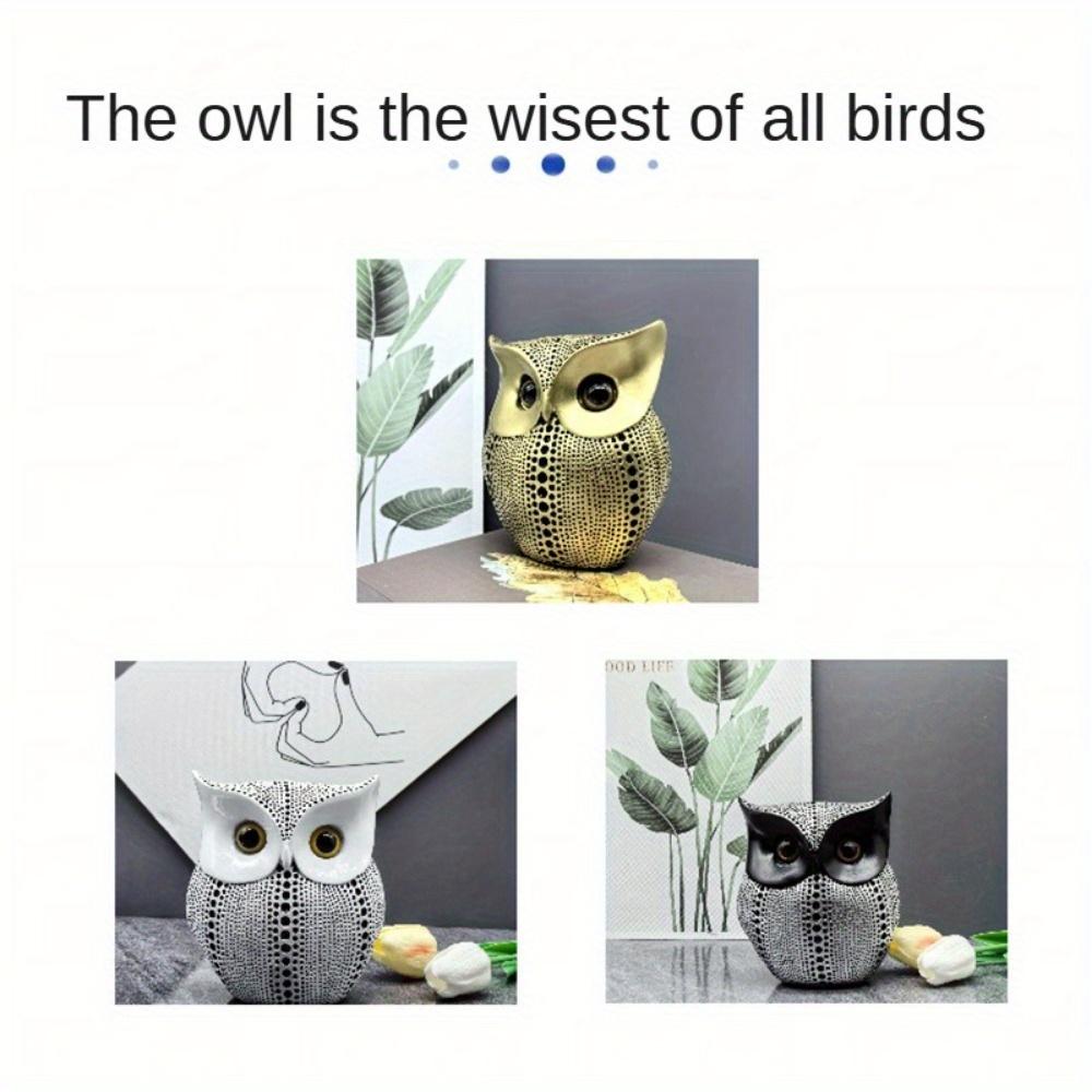 Simple and Luxurious Resin Owl Ornament For Home Living Room, TV Cabinet, Desktop, Foyer Decoration Crafts