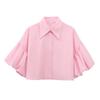 Classic Polyester Blouse With Bubble Sleeves For Women Spring Fashion