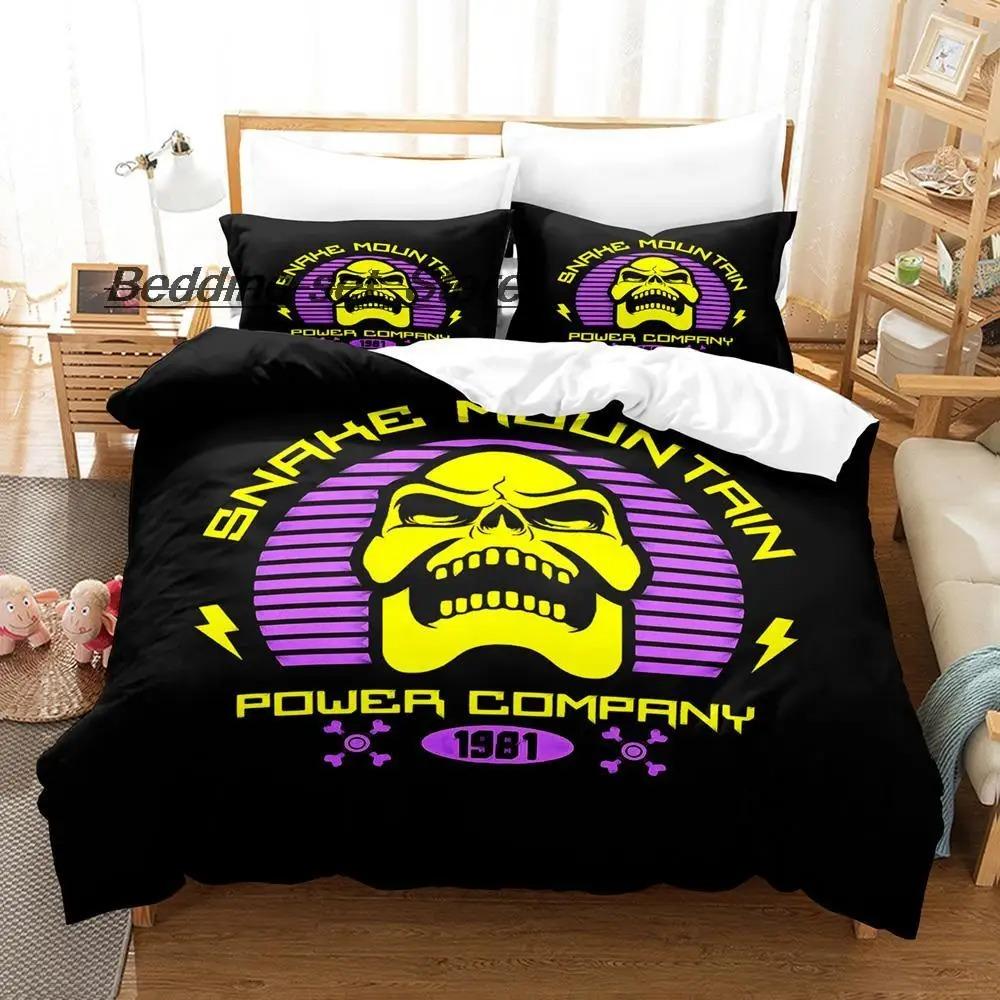 Skull Skeletor Bedding Set Single Twin Full Queen King Size Bed Set Teenager Bedroom Duvetcover Sets 3D Anime Bed Sheet Set