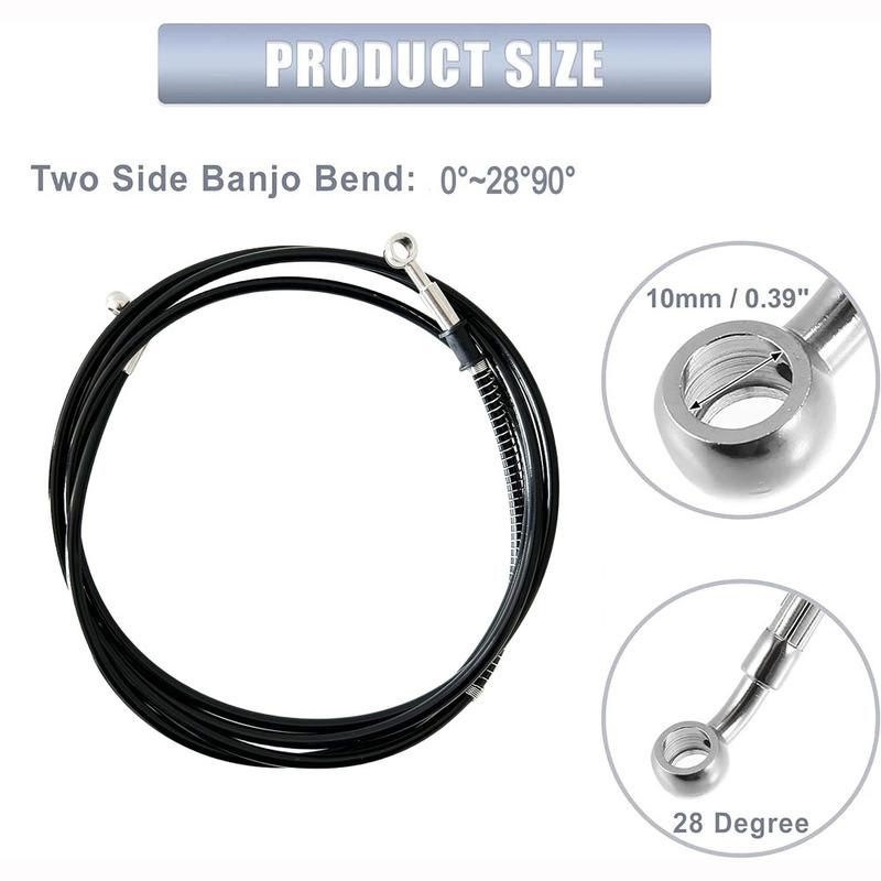 10cm-500cm Motorcycle Dirt Bike Specificmulti Angle High-Temperature Resistant Brake Oil Pipe Braided Brake Hose Fuel Pipe Line