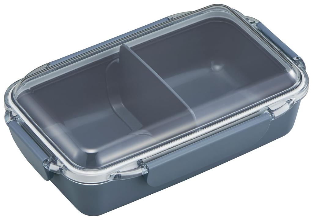 OSK Bento Lunch Box with Dividers, 750ml, Calm Color, Navy, CMC No.3, Made in Japan, Dishwasher and Microwave Safe, PCD-750
