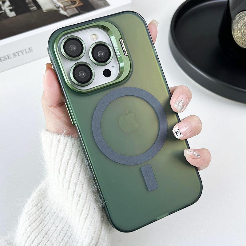 Laser Color Color Change IMD Applicable To IPhone 16 Mobile Case Apple 14Pro Hardware Lens Stand 15 Magnetic Snap