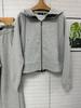 Women's High-End Casual Hooded Cardigan and Wide-Leg Pants Set for Spring/Autumn 2026