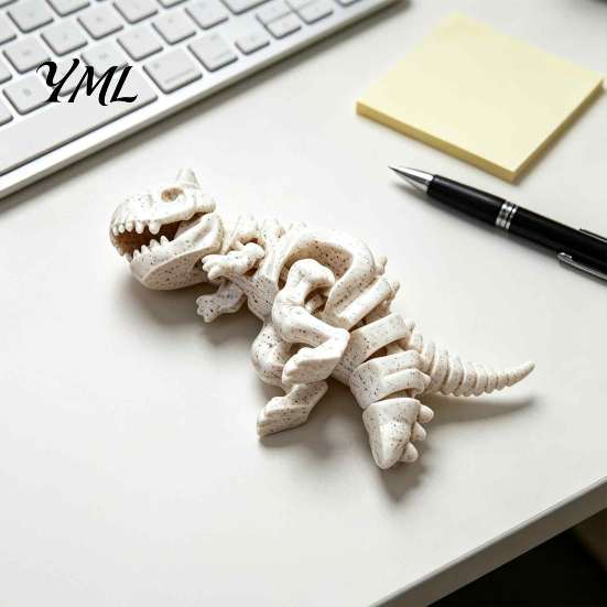Ornement Fossiles de Carnotaurus Ornement Dinosaure Imprimé en 3D, Modèle Squelette Articulé pour Cadeau d'Enthousiaste Décoration de Bureau Maison, Figurine Dragon
