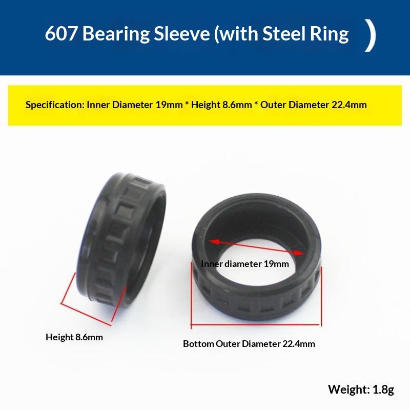 Hot 10Pcs/Pack Bearing Rubber Sleeve 607 608 6000 Angle Grinder Electric Hammer Height 8.6-10.8mm Power Tool Bearing Accessories