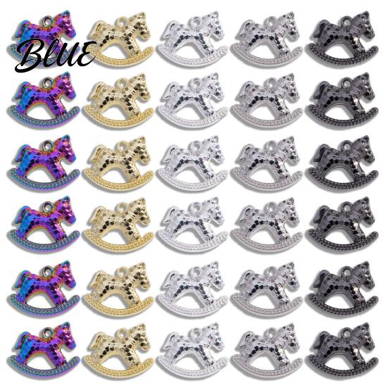 Horse Jewelry Charm 5Pcs Zinc Alloy Metal Electroplating Decoration Accessories