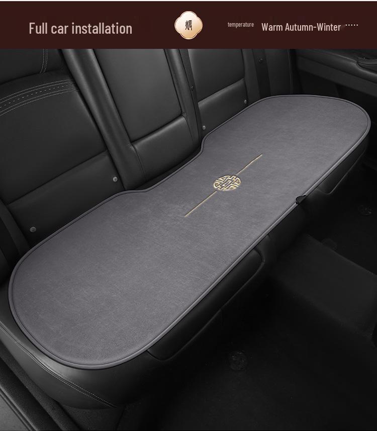 Set di Tappetini Riscaldanti per Sedili Auto Invernali 12V: Peluche, Elettrico, 3 Pezzi Stile Nazionale