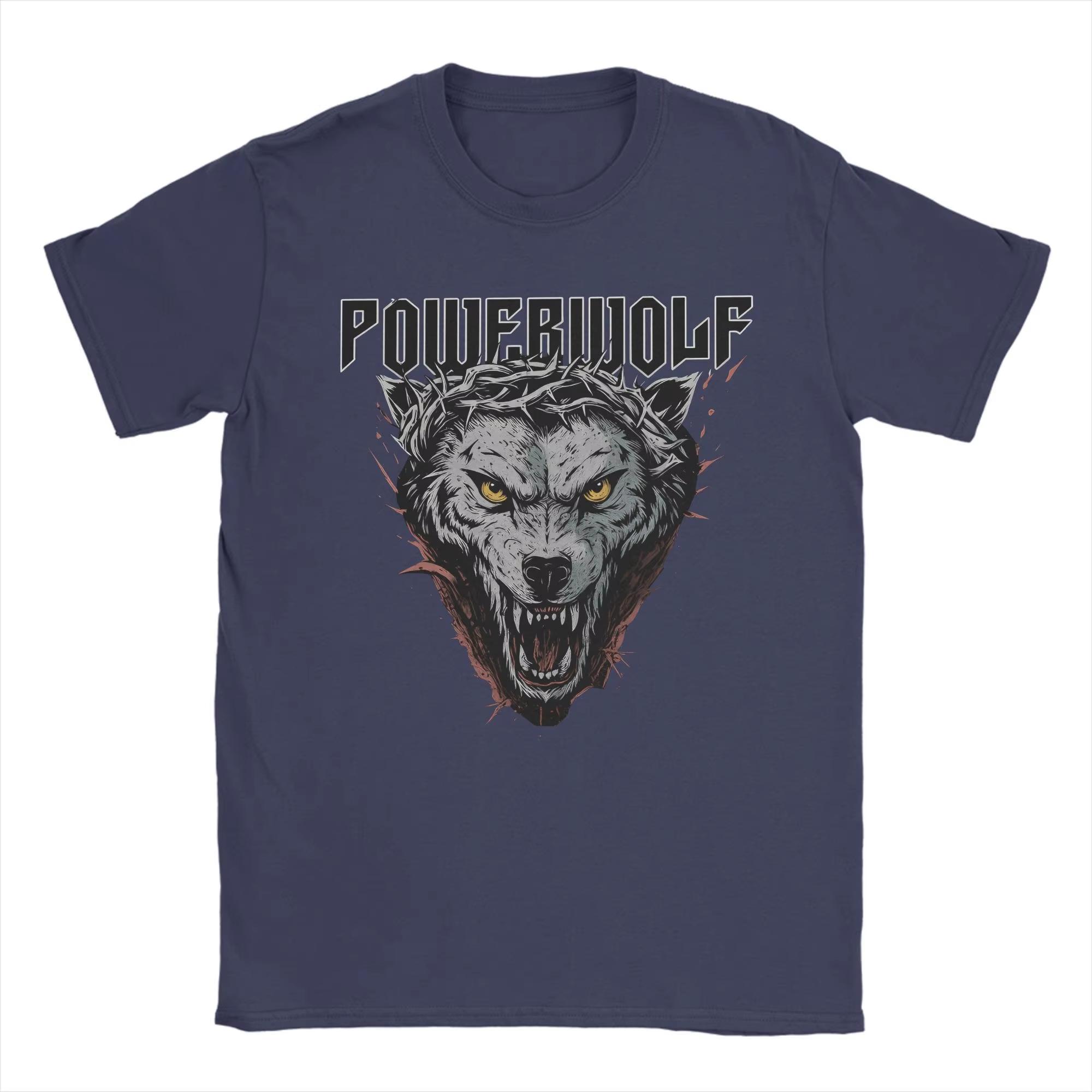 

Powerwolf Band T-Shirts for Men Casual Loose Casual Summer Tee Fun Cotton Tee Shirt O Neck Short Sleeve T Shirts Plus Size Tops 4XL