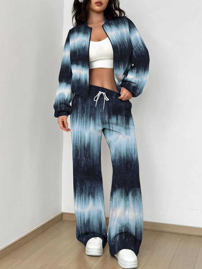 Retro Diamond Print Set for Women's Vintage In the New European and American Women's Outfit for Autumn and Winter