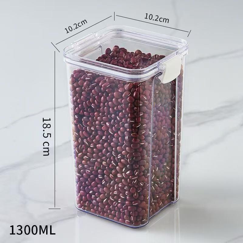 Floral Square Tea Box 460ml with Four Airtight Food-Grade Plastic Compartments