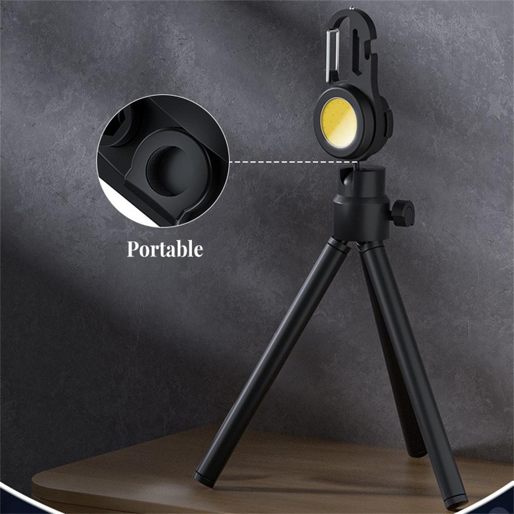 Mini Flashlight COB Outdoor Camping Hiking 800lm Emergency Bright Work Lamp 180 Degree Window Breaker Pocket Light