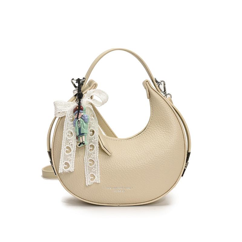 

Новые женские сумки, популярные сумки через плечо, летние персонализированные портативные маленькие круглые сумки, высококлассные сумки под мышкой, сумки через плечо No pendant белый