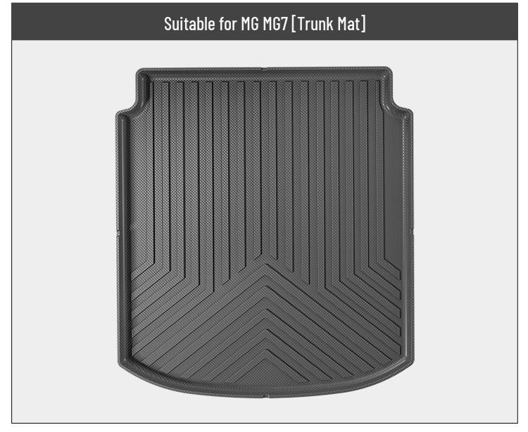 2023 MG7 All-Weather Trunk Mat Set: Includes TPE Trunk Liner and Seat Back Protector