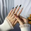 High-End Leopard Print Rhinestone Cat Eye Manicure: Influencer Style Wearable Whitening Nails