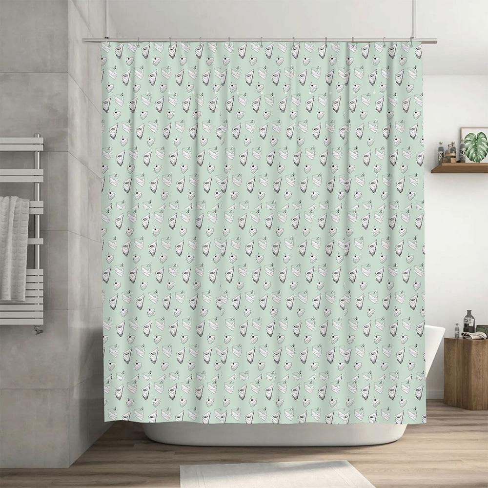 Shower Curtain Farmhouse Rustic Nature Floral Botanical Linen Texture Waterproof Bathroom Decor Vintage Home Decor Modern Farmho