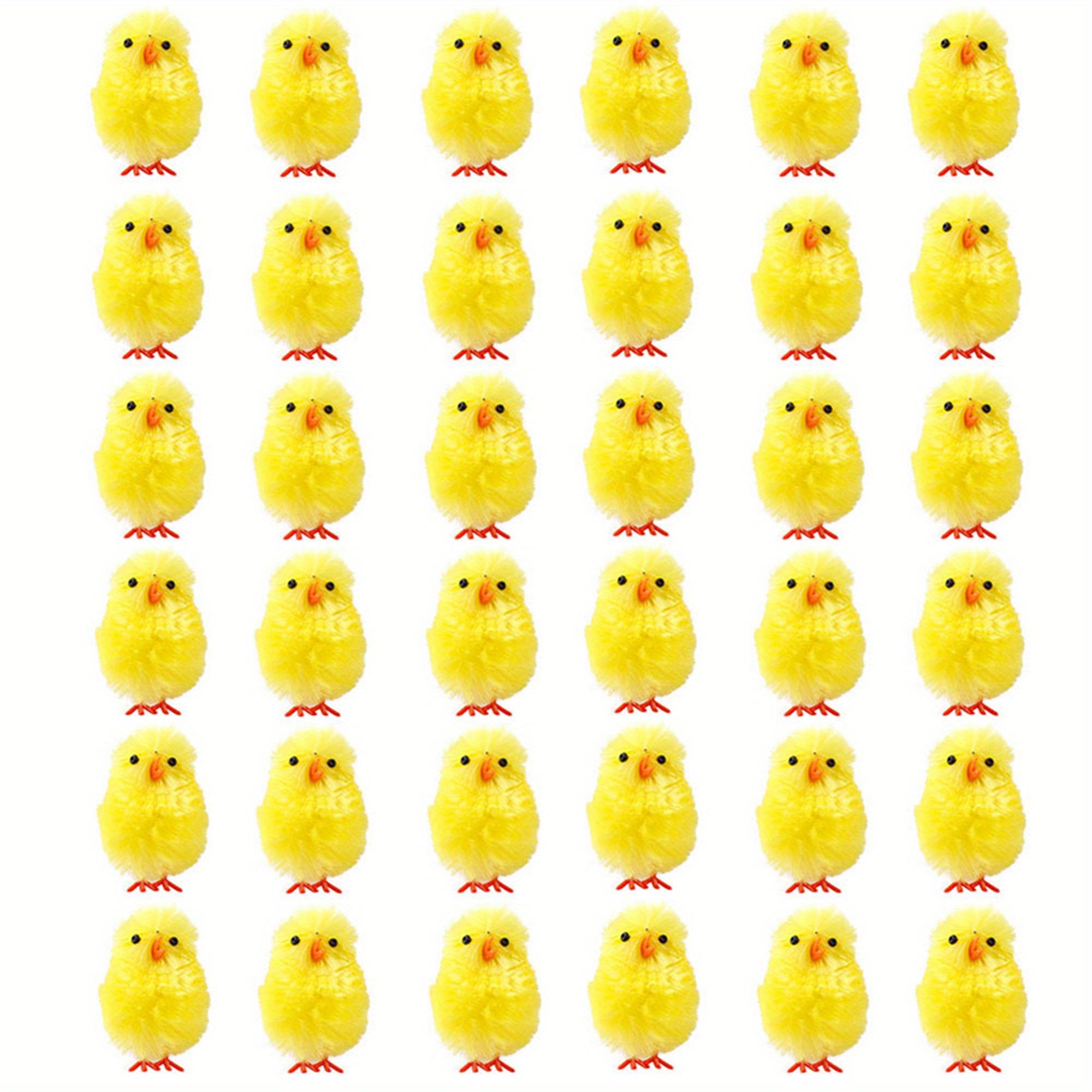 

Пасхальные украшения в виде цыплят - 36 шт. ярких мини-цыплят 1,57 дюйма для украшения шляпки и дома/сада: Милый пушистый набор цыплят