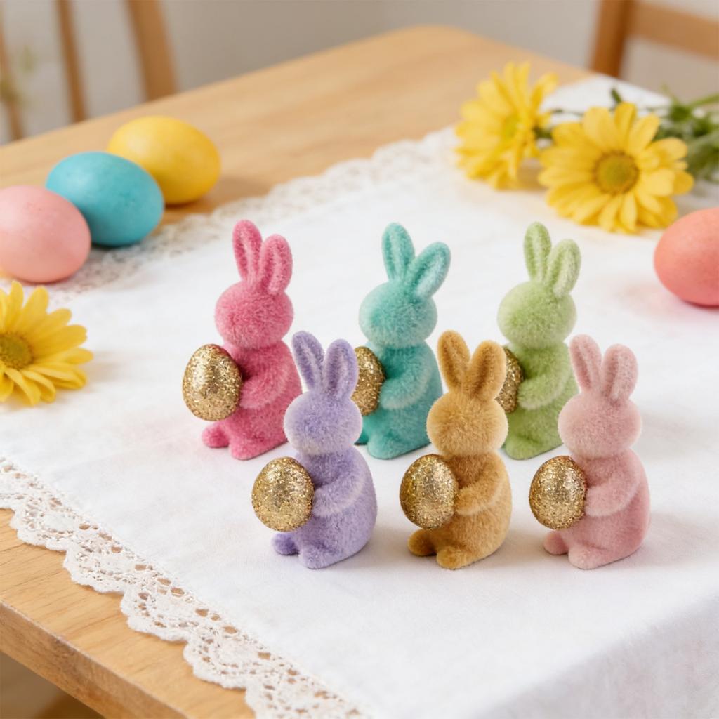 Bunny Easter Decorations Are Suitable For Indoor Spring Tabletop Decorations