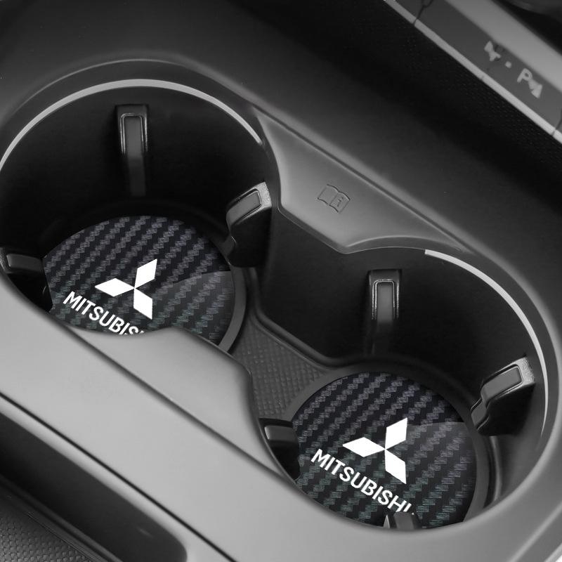 For Mitsubishi Lancer 9 Outlander ASX L200 Pajero Colt Car Coaster Water Cup Bottle Holder Anti-slip Pad Silica Waterproof Mat SJ8