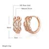 Kienl  Shiny Natural Zircon Hoop Dangle Earrings For Women Fashion  Rose Gold Color Crystal Vintage Daily Fine Jewelry